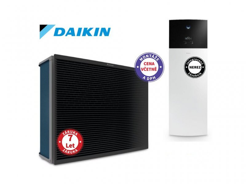 Daikin Altherma EPRA  16 - 18 kW + Vnitřní jednotka s integrovaným bojlerem 230 litrů , dohřev 9kW + montáž